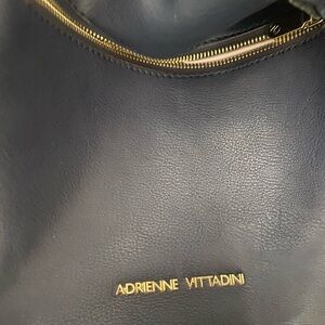 Adrienne Vittadini navy Leather Bag